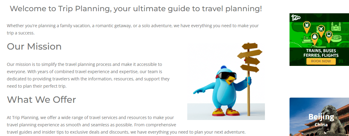 Trip-Planning.co.uk Screenshot